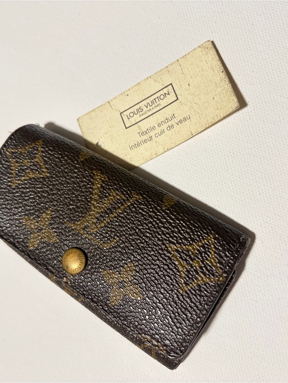 Louis Vuitton Brown Leather Key Holder with Gold Hardware
